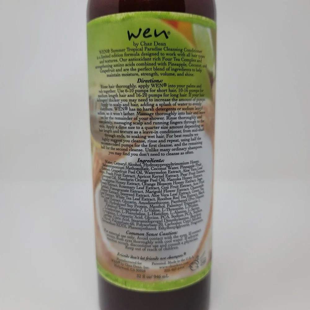WEN Chaz Dean Summer Tropical Paradise Cleansing Conditioner 32oz Ltd Ed Sealed